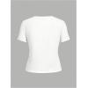 imageWomens Car Print Graphic Tees Short Sleeve Crew Neck Summer Tops Vintage Tshirts Shirts TrendyWhite