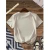 imageWomens Cherry Bow Graphic Tees Short Sleeve Crew Neck Summer T Shirt Tops for Women TrendyLight Apricot
