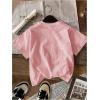 imageWomens Cherry Bow Graphic Tees Short Sleeve Crew Neck Summer T Shirt Tops for Women TrendyPink and Red