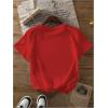 imageWomens Cherry Bow Graphic Tees Short Sleeve Crew Neck Summer T Shirt Tops for Women TrendyRed