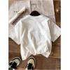 imageWomens Cherry Bow Graphic Tees Short Sleeve Crew Neck Summer T Shirt Tops for Women TrendyWhite Patterned