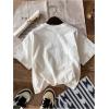 imageWomens Cherry Bow Graphic Tees Short Sleeve Crew Neck Summer T Shirt Tops for Women TrendyWhite With Number