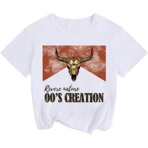 imageWomens Cherry Bow Graphic Tees Short Sleeve Crew Neck Summer T Shirt Tops for Women TrendyWhite Red Letter