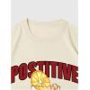 imageWomens Casual Cherry Bow Tees Graphic Letter Print Round Neck T Shirt Summer Short Sleeve Trendy TopsBeige Graphic