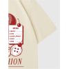 imageWomens Casual Cherry Bow Tees Graphic Letter Print Round Neck T Shirt Summer Short Sleeve Trendy TopsBeige Red