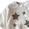 imageWomens Casual Cherry Bow Tees Graphic Letter Print Round Neck T Shirt Summer Short Sleeve Trendy TopsBrown Bow White