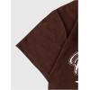 imageWomens Casual Cherry Bow Tees Graphic Letter Print Round Neck T Shirt Summer Short Sleeve Trendy TopsCar Brown