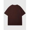 imageWomens Casual Cherry Bow Tees Graphic Letter Print Round Neck T Shirt Summer Short Sleeve Trendy TopsCar Brown
