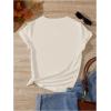 imageWomens Casual Cherry Bow Tees Graphic Letter Print Round Neck T Shirt Summer Short Sleeve Trendy TopsCartoon Apricot