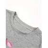 imageWomens Casual Cherry Bow Tees Graphic Letter Print Round Neck T Shirt Summer Short Sleeve Trendy TopsGrey