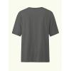 imageWomens Casual Cherry Bow Tees Graphic Letter Print Round Neck T Shirt Summer Short Sleeve Trendy TopsGrey Bow