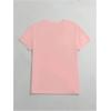 imageWomens Casual Cherry Bow Tees Graphic Letter Print Round Neck T Shirt Summer Short Sleeve Trendy TopsPink