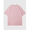 imageWomens Casual Cherry Bow Tees Graphic Letter Print Round Neck T Shirt Summer Short Sleeve Trendy TopsPink With Graphic