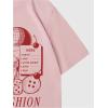 imageWomens Casual Cherry Bow Tees Graphic Letter Print Round Neck T Shirt Summer Short Sleeve Trendy TopsPink With Graphic