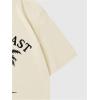 imageWomens Casual Cherry Bow Tees Graphic Letter Print Round Neck T Shirt Summer Short Sleeve Trendy TopsTropical Beige