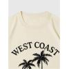 imageWomens Casual Cherry Bow Tees Graphic Letter Print Round Neck T Shirt Summer Short Sleeve Trendy TopsTropical Beige