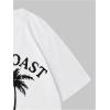 imageWomens Casual Cherry Bow Tees Graphic Letter Print Round Neck T Shirt Summer Short Sleeve Trendy TopsTropical White