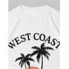 imageWomens Casual Cherry Bow Tees Graphic Letter Print Round Neck T Shirt Summer Short Sleeve Trendy TopsTropical White