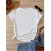 imageWomens Casual Cherry Bow Tees Graphic Letter Print Round Neck T Shirt Summer Short Sleeve Trendy TopsWhite Tiger