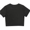imageWomens Graphic Bow Short Sleeve Crewneck Crop Tops Slim Fit Y2K Cute T ShirtsBlack Letter
