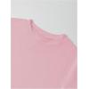 imageWomens Graphic Bow Short Sleeve Crewneck Crop Tops Slim Fit Y2K Cute T ShirtsPink