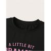 imageWomens Graphic Bow Short Sleeve Crewneck Crop Tops Slim Fit Y2K Cute T ShirtsPink Letter Black