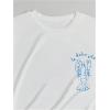imageWomens Beach Graphic Tee Trendy Summer Short Sleeve Tee Shirts Crew Neck Crop Tops Bikini Print Preppy TopLetter White