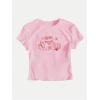 imageWomens Beach Graphic Tee Trendy Summer Short Sleeve Tee Shirts Crew Neck Crop Tops Bikini Print Preppy TopPink