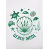 imageWomens Beach Graphic Tee Trendy Summer Short Sleeve Tee Shirts Crew Neck Crop Tops Bikini Print Preppy TopWhite Green