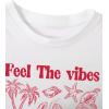 imageWomens Beach Graphic Tee Trendy Summer Short Sleeve Tee Shirts Crew Neck Crop Tops Bikini Print Preppy TopWhite Red