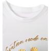 imageWomens Beach Graphic Tee Trendy Summer Short Sleeve Tee Shirts Crew Neck Crop Tops Bikini Print Preppy TopWhite Yellow