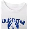imageWomens Beach Graphic Tee Trendy Summer Short Sleeve Tee Shirts Crew Neck Crop Tops Bikini Print Preppy TopWhite and Blue