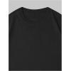 imageWomens Crewneck Graphic Tees Short Sleeve Casual T Shirt Vintage Street TopsBlack