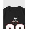 imageWomens Crewneck Graphic Tees Short Sleeve Casual T Shirt Vintage Street TopsBlack Graphic