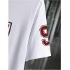 imageWomens Jersey Oversized Graphic Y2K T Shirts Number Print V Neck Drop Shoulder Streetwear Tee TopsRed