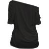 imageWomens Off The Shoulder Tops Graphic Goth Tee Y2k Vintage Asymmetrical Neck Oversized T ShirtsBlack Purple