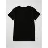 imageWomens Sequin Glitter Butterfly Graphic Tees Short Sleeve Crewneck T Shirt Casual Y2K TopsBlack Graphic