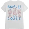 imageWomens Beach Graphic Tee Trendy Summer Short Sleeve Tee Shirts Crew Neck Crop Tops Bikini Print Preppy TopLetter White