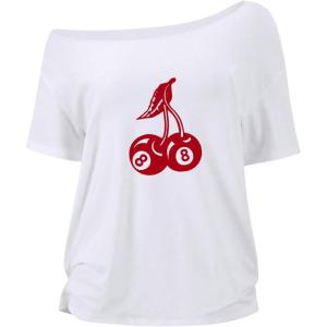 imageWomens Off The Shoulder Tops Floral Graphic Oversized Tshirts Shirts Y2k Summer Tops TrendyWhite and Red