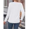 imageWomens Long Sleeve T Shirt Heart Print Crewneck Drop Shoulder Pullover Tops Vintage TeesWhite Heart
