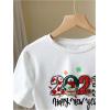 imageWomens Y2K Graphic Shirt Cherry Print Short Sleeve Slim Fitted Summer Vintage Cropped TeeGraphic White