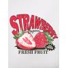 imageWomens Y2K Graphic Shirt Cherry Print Short Sleeve Slim Fitted Summer Vintage Cropped TeeStrawberry White