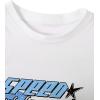 imageWomens Y2K Graphic Shirt Cherry Print Short Sleeve Slim Fitted Summer Vintage Cropped TeeWhite Blue Car