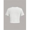imageWomens Y2K Graphic Shirt Cherry Print Short Sleeve Slim Fitted Summer Vintage Cropped TeeWhite Leopard