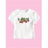 imageWomens Y2K Graphic Shirt Cherry Print Short Sleeve Slim Fitted Summer Vintage Cropped TeeWhite Red Green