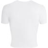 imageWomens Y2K Graphic Shirt Cherry Print Short Sleeve Slim Fitted Summer Vintage Cropped TeeWhite Strawberry