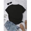 imageWomens Bow Camo Graphic Tees Crewneck Short Sleeve Casual T Shirts TopsBlack