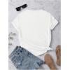 imageWomens Bow Camo Graphic Tees Crewneck Short Sleeve Casual T Shirts TopsWhite