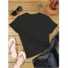 imageWomens Bow Print T Shirt Short Sleeve Crew Neck Summer Casual Tee ShirtsBlack