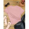 imageWomens Bow Print T Shirt Short Sleeve Crew Neck Summer Casual Tee ShirtsPink